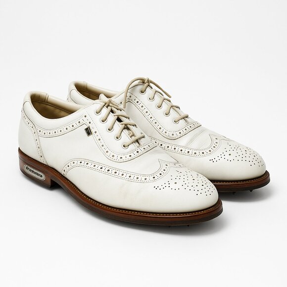 Signature Tour Quality Leather Golf Shoes Classic Vintage Golfcore Brown 9.5 - Picture 2 of 11